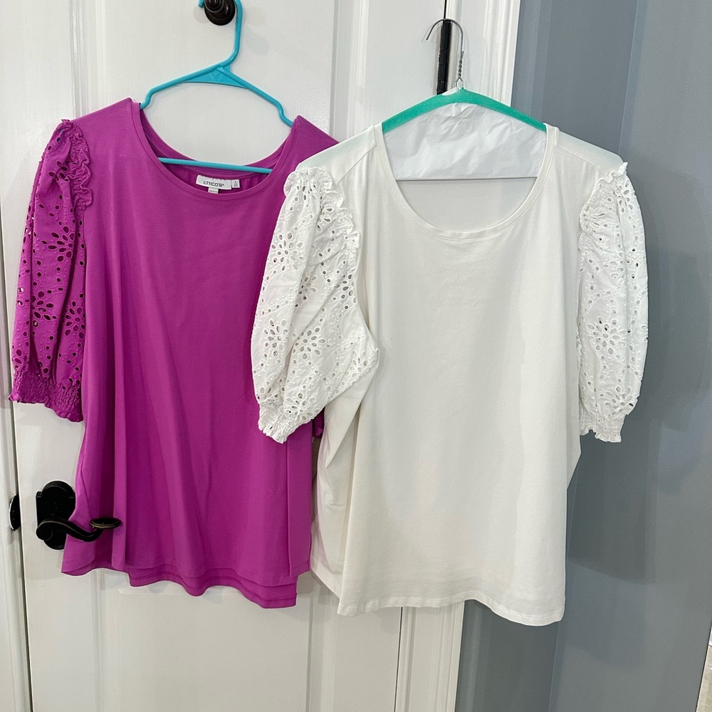 Chicos Women’s Size XXL Blouses. 2 included. Excellent condition. Smoke Free
